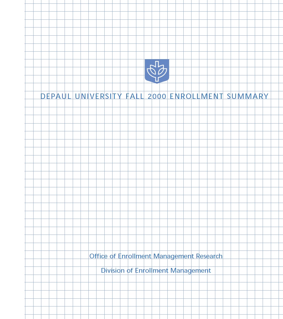 2000 Enrollment Summary Book